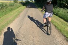 Cycling from our site gate